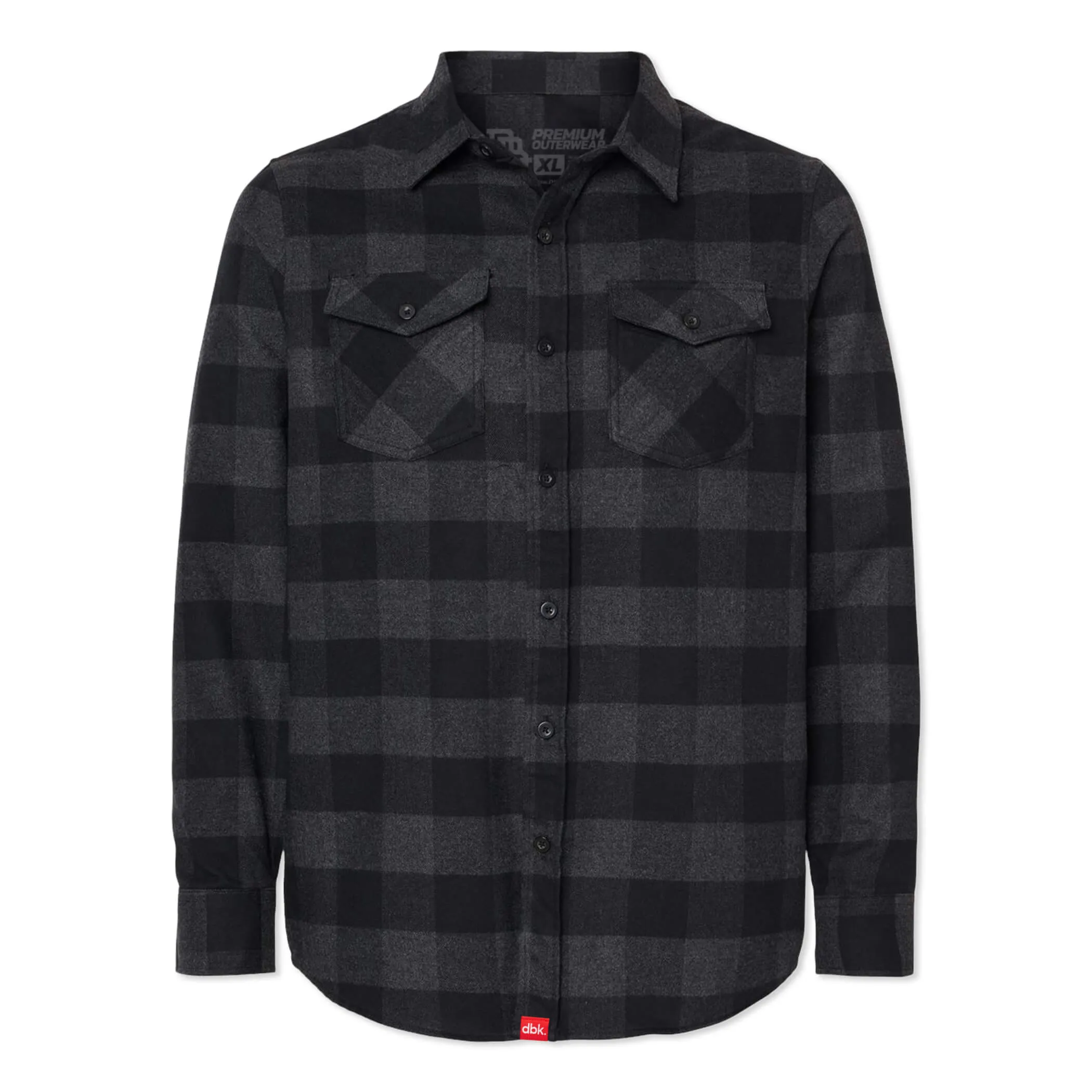 Red Label Flannel - Charcoal