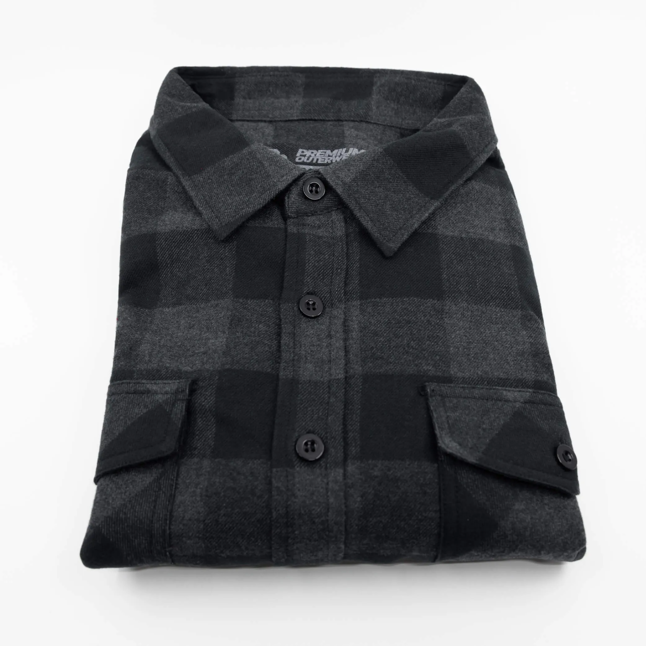 Red Label Flannel - Charcoal