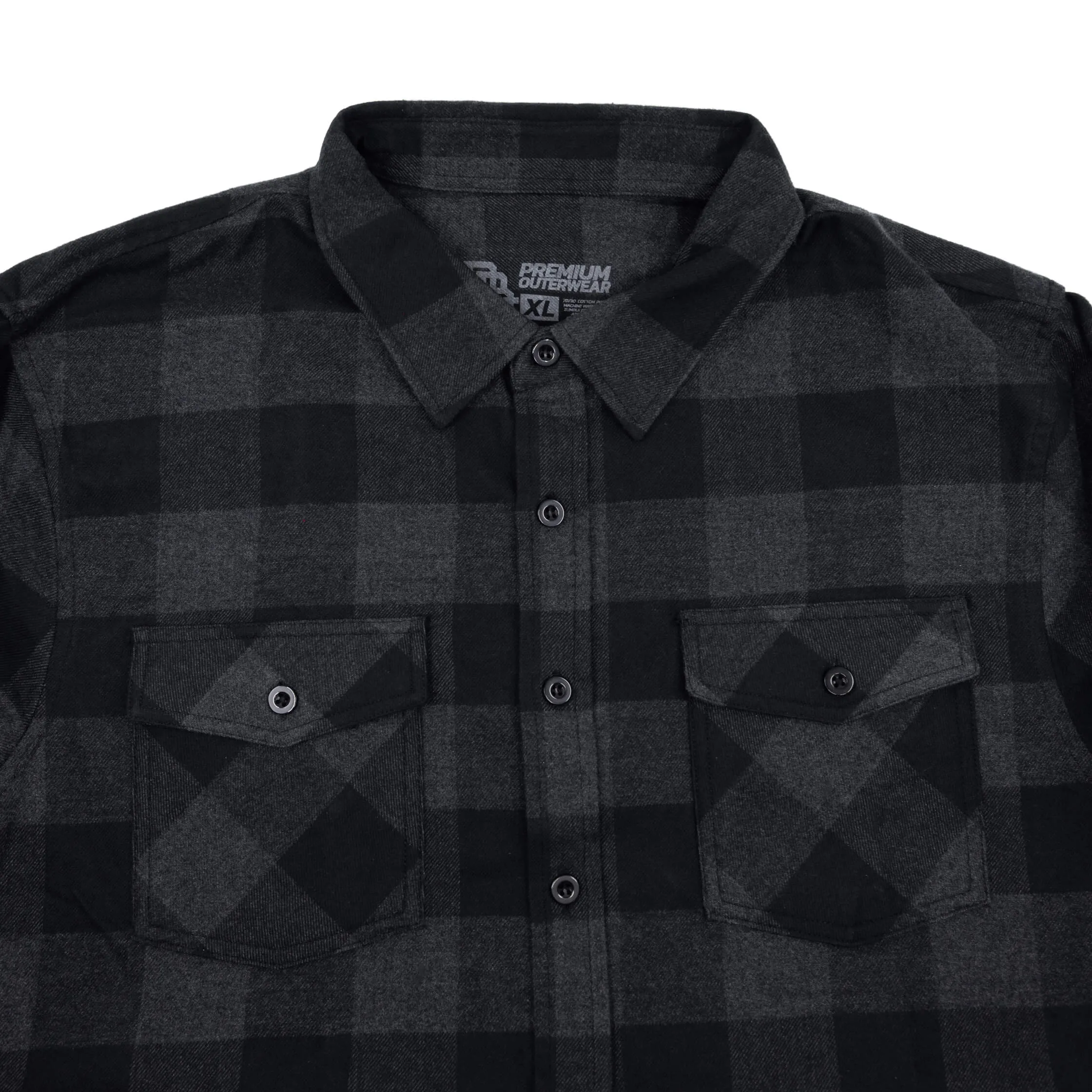 Red Label Flannel - Charcoal