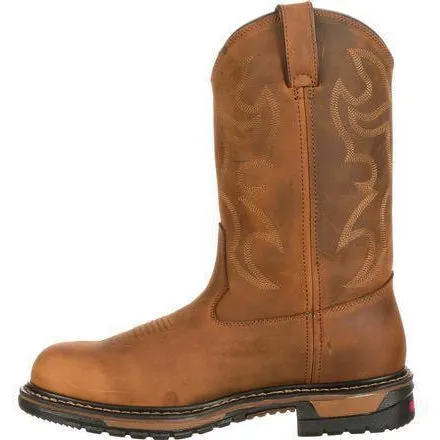 Rocky Men's Original Ride Branson WP Steel Toe Western Boot-FQ0002809