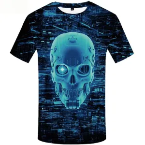 Skull T shirts Men Galaxy Space T shirts Funny Metal T-shirts 3d Short Sleeve