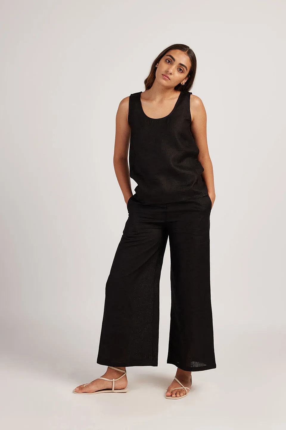 The Linen Wide Leg Pants