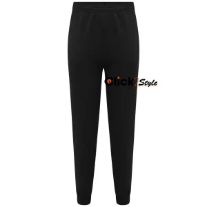 Unisex Boys Girls Fleece PE Gym School Jogging Bottoms Trousers Joggers Pants -Black