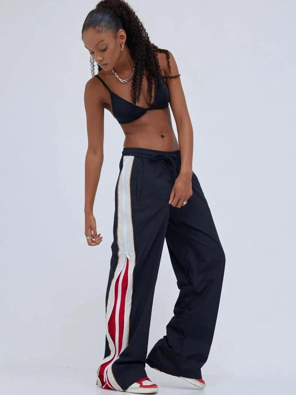 Urban Street Zipper Loose  Pants