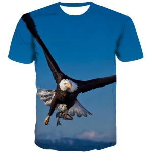 USA T-shirt Men Animal T shirts Funny Raptor T-shirts Graphic Fly Tshirt Anime Eagle T-shirts 3d