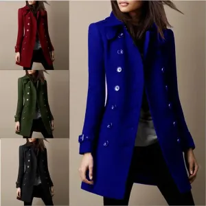 Wear Elegant with Women's Vintage Long Sleeve Coats