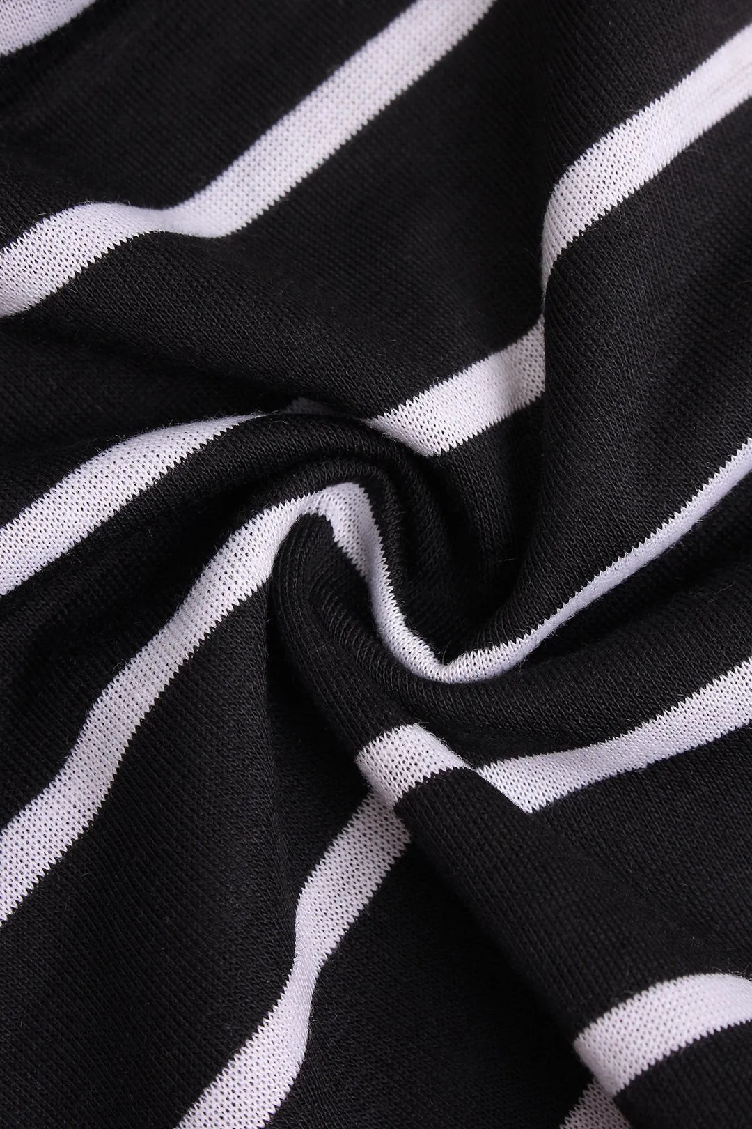 Wholesale Black Long Sleeve Stripe Casual Dresses