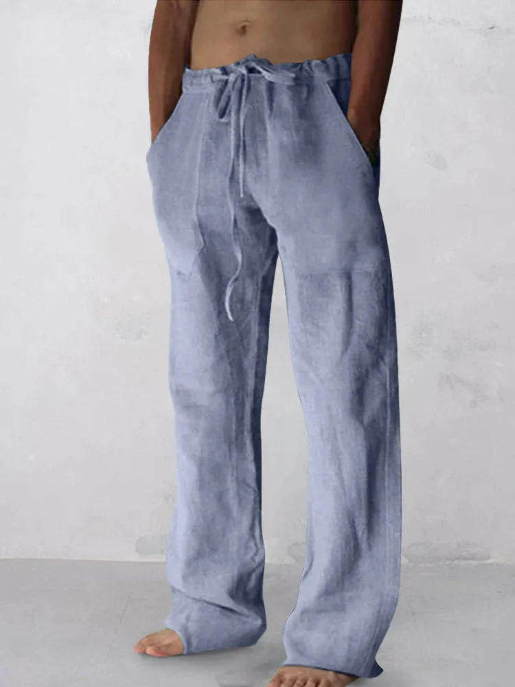 wide-legged linen style comfortable pants