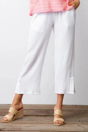 Women's Habitat | Comfortable Soft Seaside Crop Pant | White