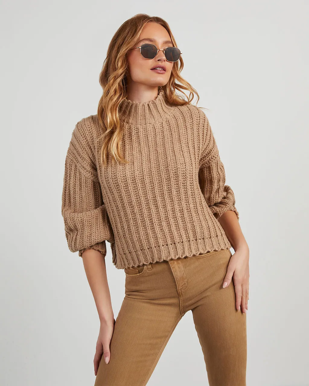 Zoey Mock Neck Knit Sweater